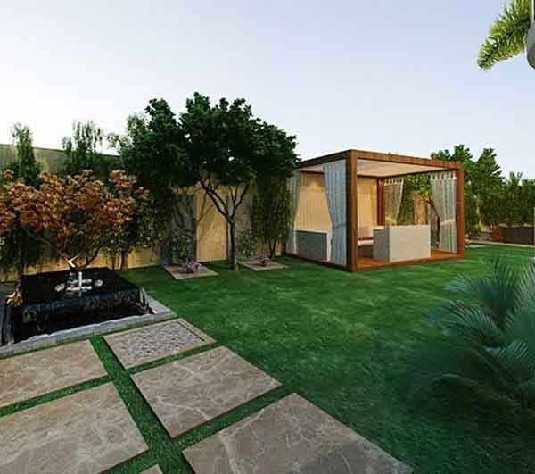 محوطه سازی ویلا
